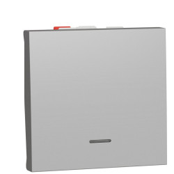 Одноклавішний перемикач Schneider Electric NU320330S із нейтраллю 10А 2М (алюміній)