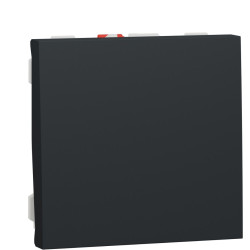 Одноклавішний вимикач Schneider Electric NU320654 (схема 1) 10А 2М (антрацит)