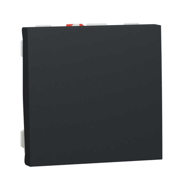 Одноклавішний вимикач Schneider Electric NU320654 (схема 1) 10А 2М (антрацит)