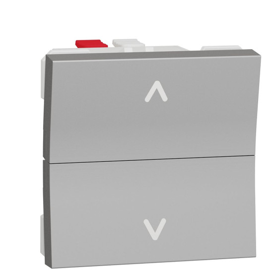 Двоклавішний вимикач Schneider Electric NU320730 для жалюзі (схема 4) 6А 2М (алюміній)