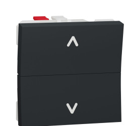 Двоклавішний вимикач Schneider Electric NU320754 для жалюзі (схема 4) 6А 2М (антрацит)