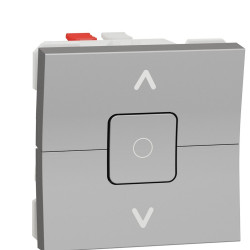 Двоклавішний вимикач Schneider Electric NU320830 для жалюзі (схема 4) 6А 2М (алюміній)