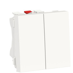 Двоклавішний перемикач Schneider Electric NU321318 (схема 6) 10А 2М (білий)
