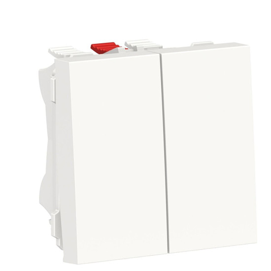 Двоклавішний перемикач Schneider Electric NU321318 (схема 6) 10А 2М (білий)