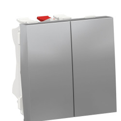 Двоклавішний перемикач Schneider Electric NU321330 (схема 6) 10А 2М (алюміній)