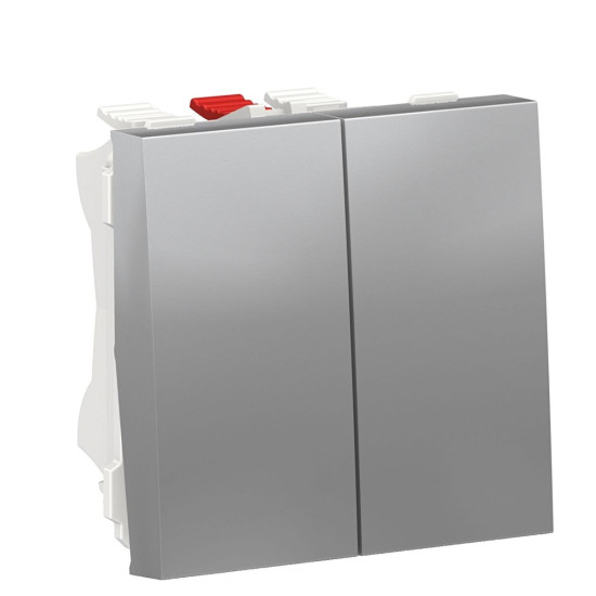Двоклавішний перемикач Schneider Electric NU321330 (схема 6) 10А 2М (алюміній)