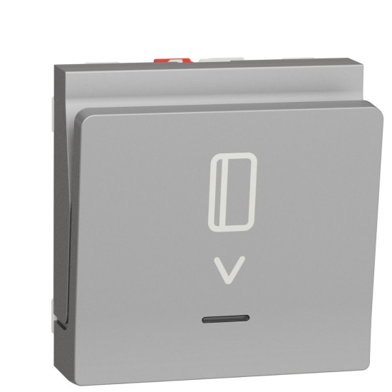 Картковий вимикач Schneider Electric NU328330 з підсвічуванням 10А 2М (алюміній)