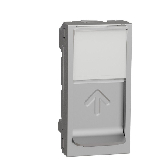 Накладка для розетки RJ45 Schneider Electric NU941030 з полем для напису 1М (алюміній)