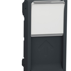 Накладка для розетки RJ45 Schneider Electric NU941054 з полем для напису 1М (антрацит)