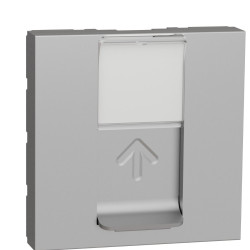 Накладка для розетки RJ45 Schneider Electric NU941130 2М (алюміній)