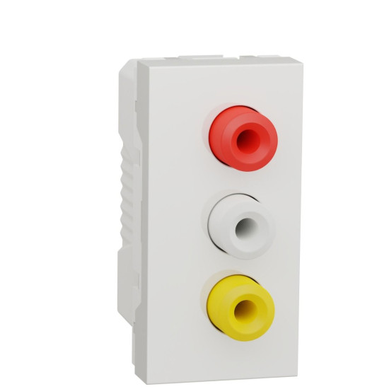 Аудіорозетка 3 RCA Schneider Electric NU343118 1М (біла)