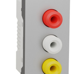 Аудіорозетка 3 RCA Schneider Electric NU343130 1М (алюміній)