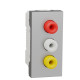 Аудіорозетка 3 RCA Schneider Electric NU343130 1М (алюміній)
