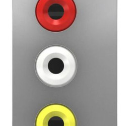 Аудіорозетка 3 RCA Schneider Electric NU343130 1М (алюміній)