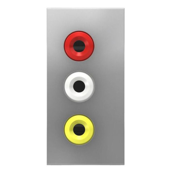 Аудіорозетка 3 RCA Schneider Electric NU343130 1М (алюміній)