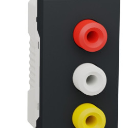 Аудіорозетка 3 RCA Schneider Electric NU343154 1М (антрацит)
