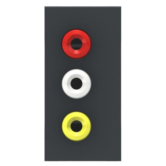 Аудіорозетка 3 RCA Schneider Electric NU343154 1М (антрацит)