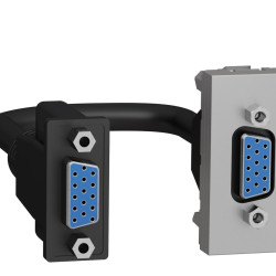 Розетка Schneider Electric NU343230 HD15 female (VGA) 1М (алюміній)