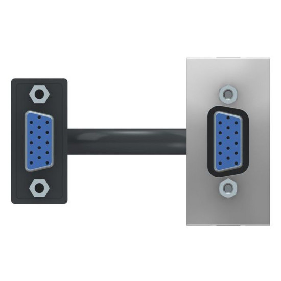 Розетка Schneider Electric NU343230 HD15 female (VGA) 1М (алюміній)
