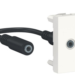 Аудіо розетка Schneider Electric NU343318 Mini jack 1М (біла)