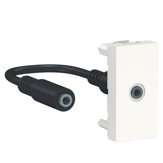 Аудіо розетка Schneider Electric NU343318 Mini jack 1М (біла)