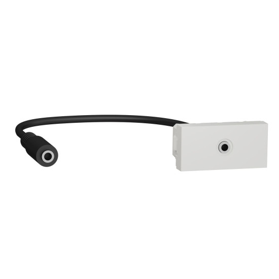 Аудіо розетка Schneider Electric NU343318 Mini jack 1М (біла)