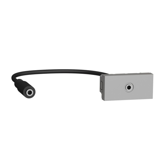Аудіо розетка Schneider Electric NU343330 Mini jack 1М (алюміній)