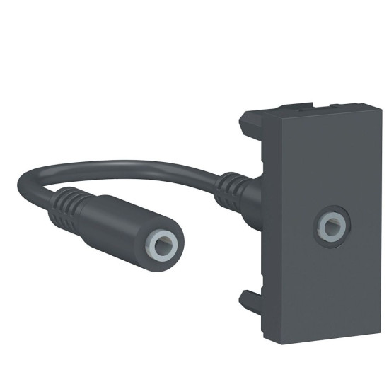 Аудіо розетка Schneider Electric NU343354 Mini jack 1М (антрацит)