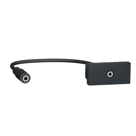 Аудіо розетка Schneider Electric NU343354 Mini jack 1М (антрацит)
