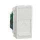Одинарна комп'ютерна розетка Schneider Electric NU341018 RJ45 cat.5e UTP із полем для напису 1М (біла)