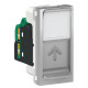 Одинарна комп'ютерна розетка Schneider Electric NU341030 RJ45 cat.5e UTP із полем для напису 1М (алюміній)
