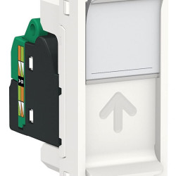 Одинарна комп'ютерна розетка Schneider Electric NU341218 RJ45 cat.5e STP із полем для напису 1М (біла)