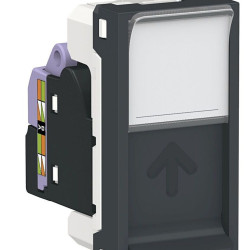 Одинарна комп'ютерна розетка Schneider Electric NU341654 RJ45 cat.6 STP з полем для напису 1М (антрацит)