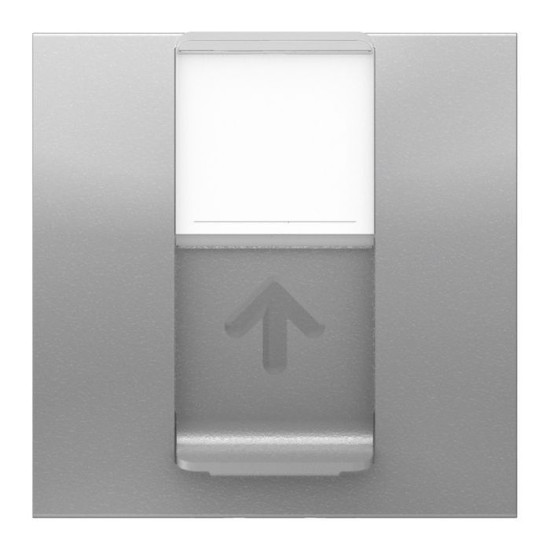 Одинарна комп'ютерна розетка Schneider Electric NU341130 RJ45 cat.5e UTP з полем для напису 2М (алюміній)