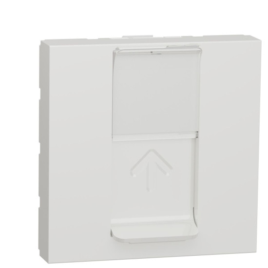 Одинарна комп'ютерна розетка Schneider Electric NU341318 RJ45 cat.5e STP із полем для напису 2М (біла)