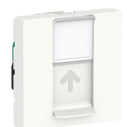 Одинарна комп'ютерна розетка Schneider Electric NU341318 RJ45 cat.5e STP із полем для напису 2М (біла)