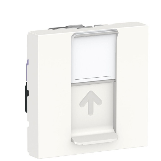 Одинарна комп'ютерна розетка Schneider Electric NU341518 RJ45 cat.6 UTP із полем для напису 2М (біла)