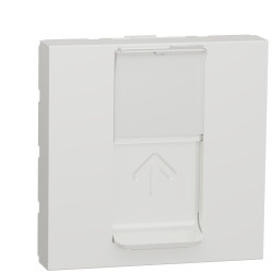 Одинарна комп'ютерна розетка Schneider Electric NU341718 RJ45 cat.6 STP із полем для напису 2М (біла)