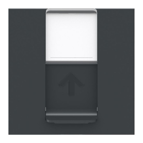 Одинарна комп'ютерна розетка Schneider Electric NU341754 RJ45 cat.6 STP із полем для напису 2М (антрацит)