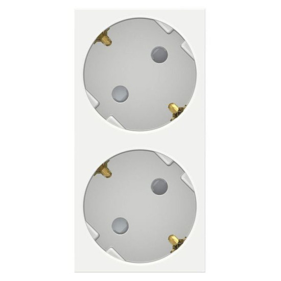 Подвійна розетка Schneider Electric NU306718A 45 ° (біла)