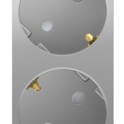 Подвійна розетка Schneider Electric NU306730A 45 ° (алюміній)