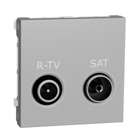Розетка одинарна Schneider Electric NU345430 R-TV SAT 2М (алюміній)