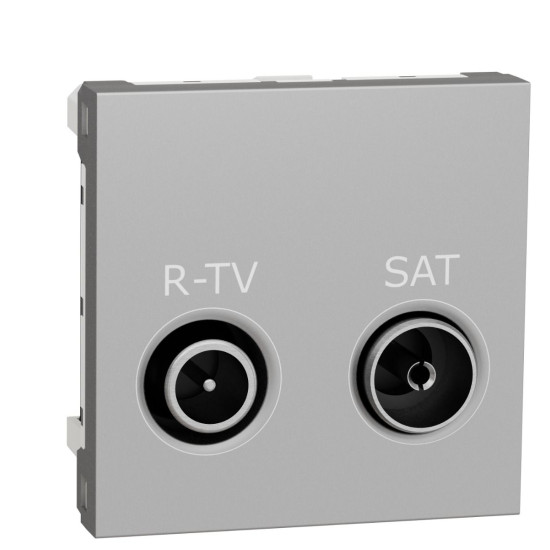 Розетка одинарна Schneider Electric NU345430 R-TV SAT 2М (алюміній)
