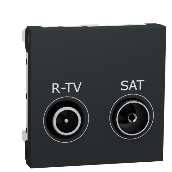 Одинарна розетка Schneider Electric NU345454 R-TV SAT 2М (антрацит)