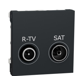Кінцева розетка Schneider Electric NU345554 R-TV SAT 2М (антрацит)