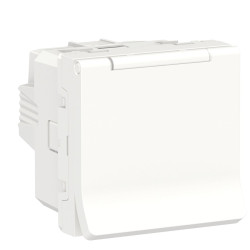 Розетка Schneider Electric NU303718TA (гвинтовий затискач) 16А (біла)