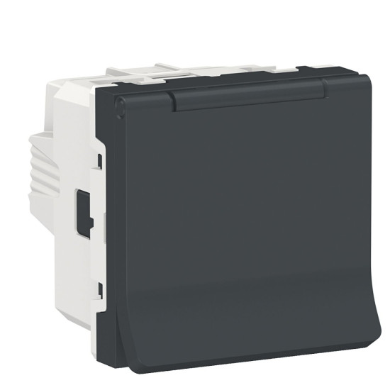 Розетка Schneider Electric NU303754TA (гвинтовий затискач) 16А (антрацит)