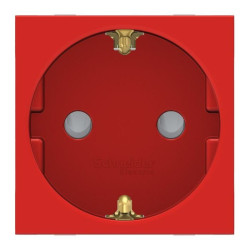 Розетка Schneider Electric NU305703 (затискний контакт) 16А (червона)