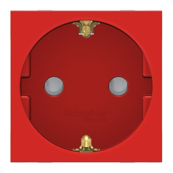 Розетка Schneider Electric NU305703 (затискний контакт) 16А (червона)