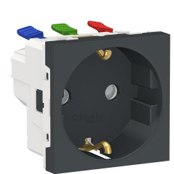 Розетка Schneider Electric NU305754 (затискний контакт) 16А (антрацит)